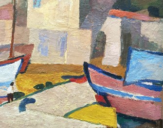 Painting Harbor | Картина Пристань | La peinture Port | Cuadro Puerto pequeño
