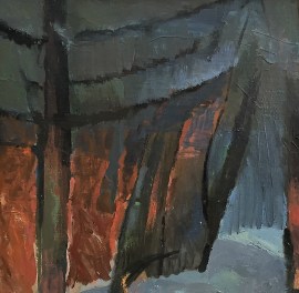 Painting Logs in the forest | Картина Бревна в лесу | La peinture Bûches dans la forêt | Cuadro Troncos en el bosque