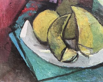 Painting Green bottle and pears | Картина Зеленая бутылка и груши | La peinture Bouteille verte et poires | Cuadro Botella verde y peras