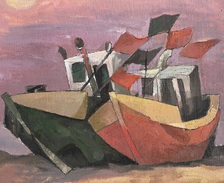 Painting Two Boats | Картина Два корабля | Deux navires | Dos barcos