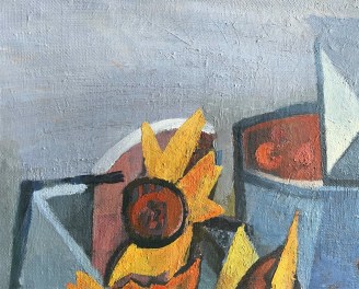 Painting Watering can with sunflowers | Картина Лейка с подсолнухами | La peinture Arrosoir avec tournesols | Cuadro Regadera con girasoles